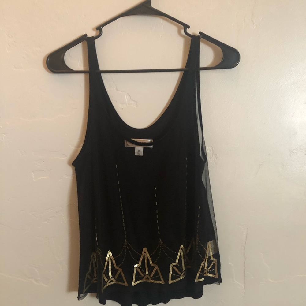 🛍Decree Black tank with beaded design🛍
